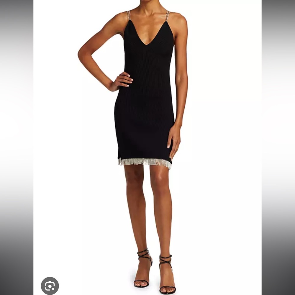 Jonathan Simkhai Bella Compact Rib Diamonte Mini Dress